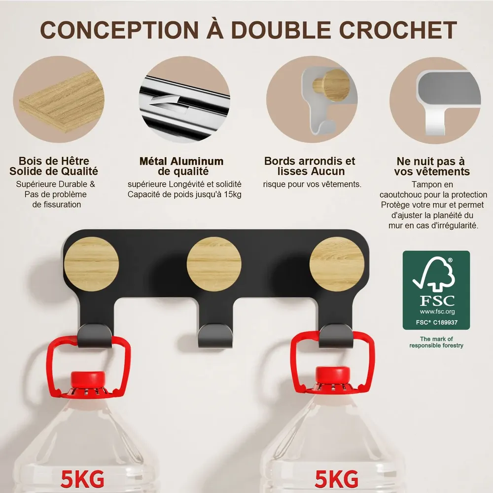 Etagères - KAPANOU Rangement pratique BBB05-Black - KAPANOU