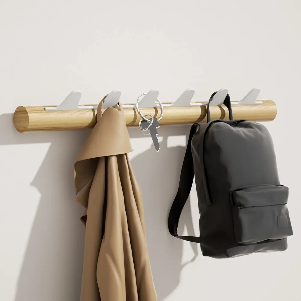 Etagères - KAPANOU  Porte-manteau mural BBB06-White - KAPANOU