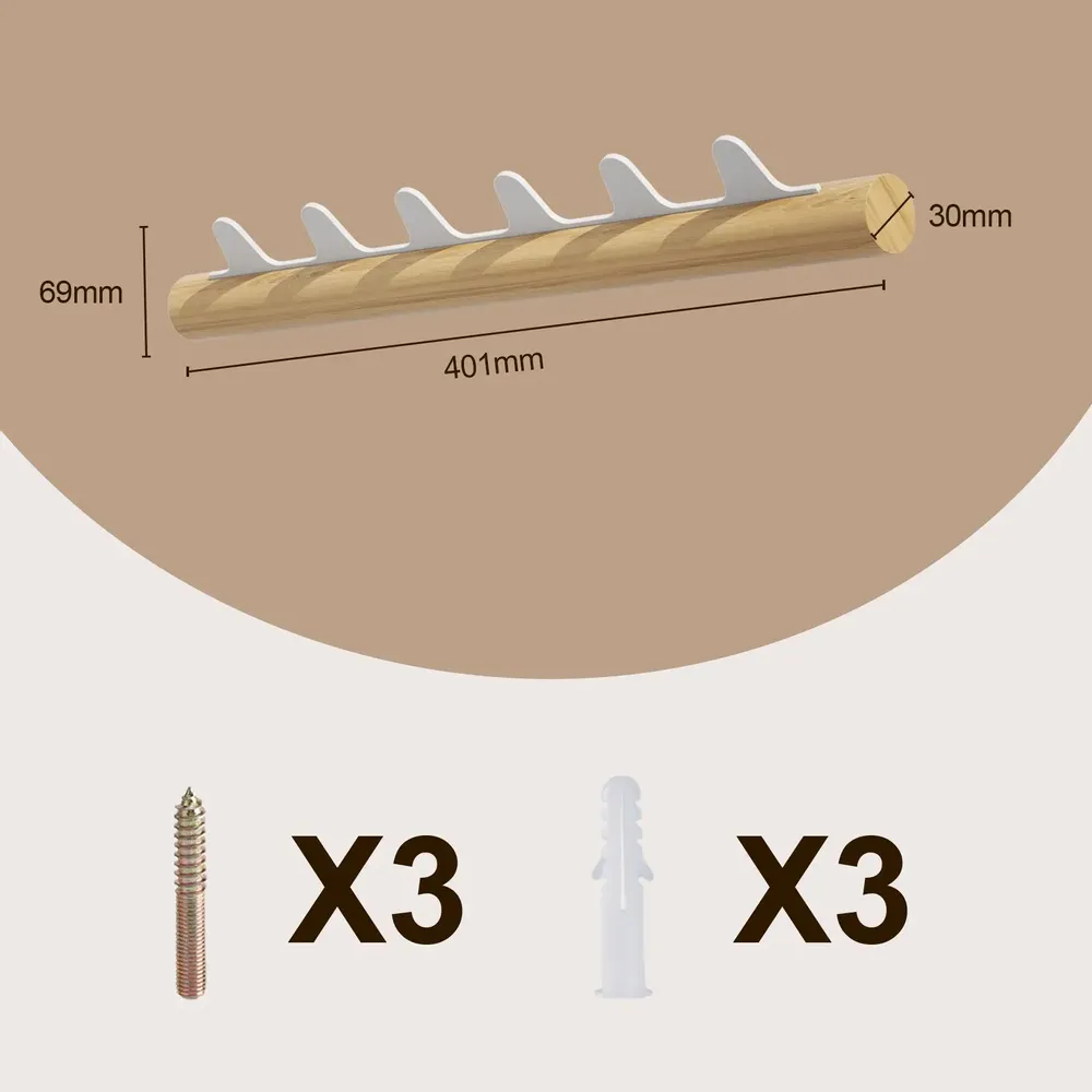 Etagères - KAPANOU  Porte-manteau mural BBB06-White - KAPANOU