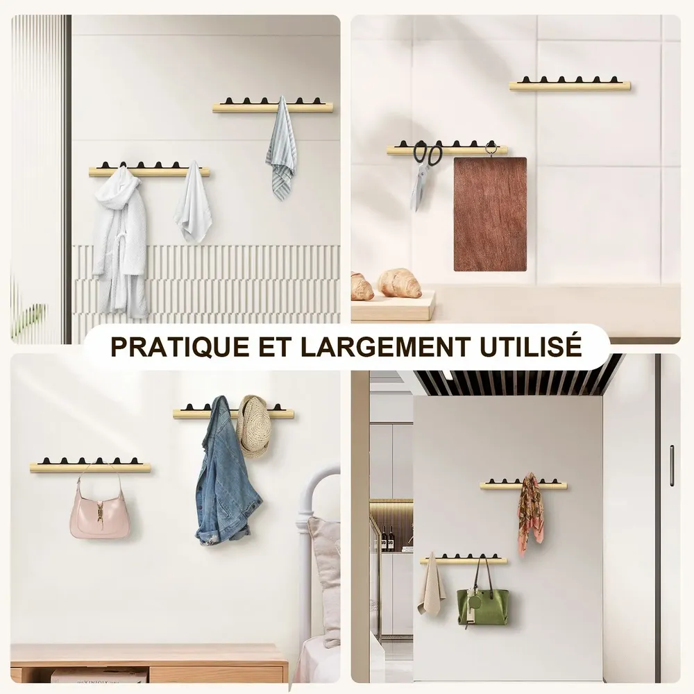 Etagères - KAPANOU  Porte-manteau mural BBB07-Black - KAPANOU