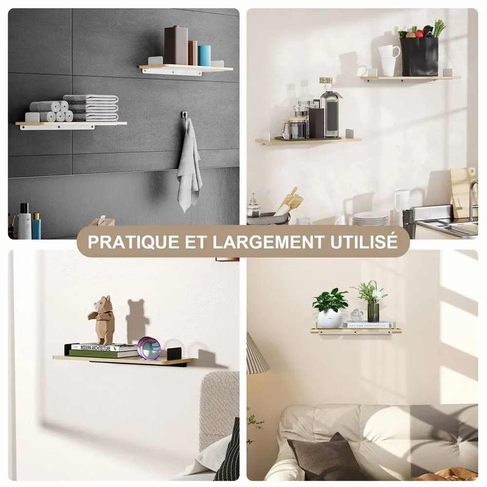 Etagères - KAPANOU étagères murales BBB08-White - KAPANOU