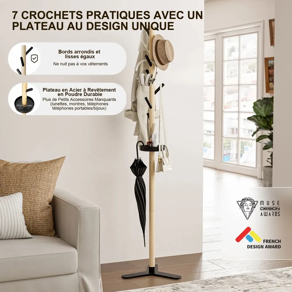 Shelves - KAPANOU Porte-manteau sur pied BBB11-Black - KAPANOU