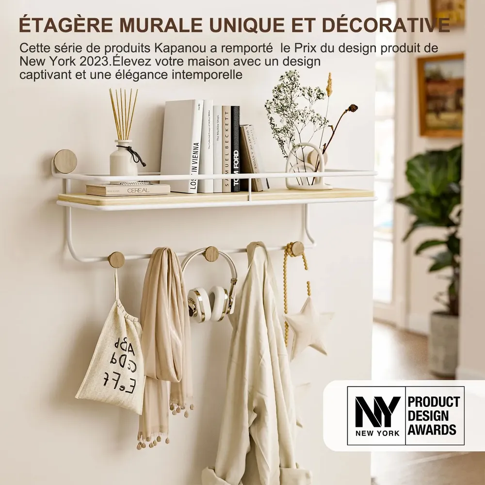 Shelves - KAPANOU Floating Wall Shelf CCC001-W - KAPANOU