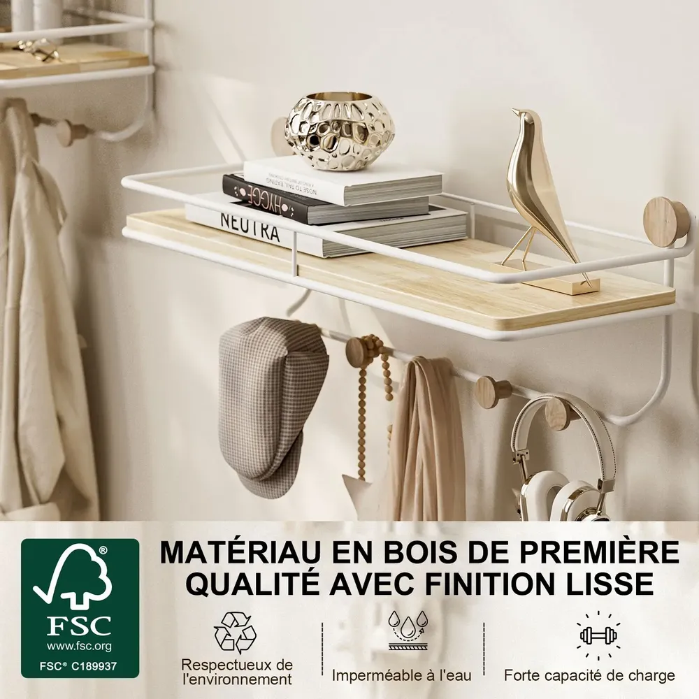 Shelves - KAPANOU Floating Wall Shelf CCC001-W - KAPANOU