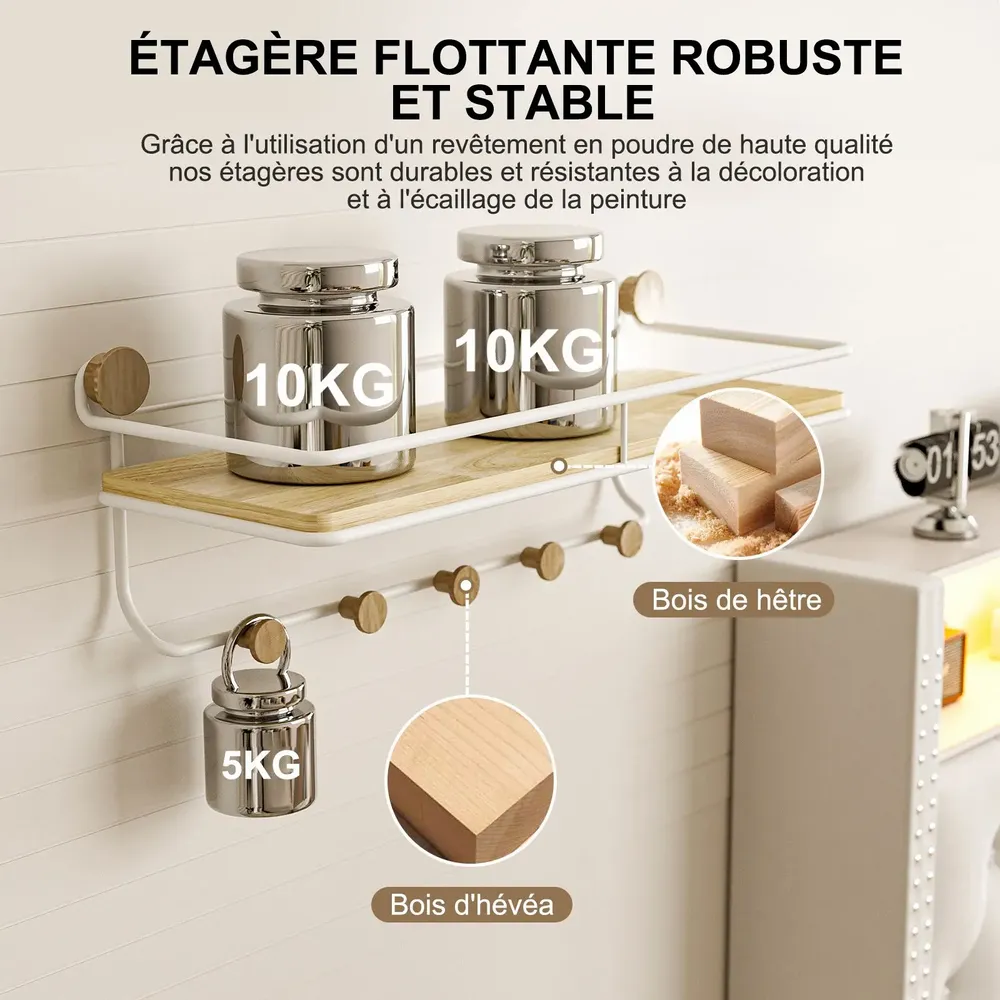 Shelves - KAPANOU Floating Wall Shelf CCC001-W - KAPANOU