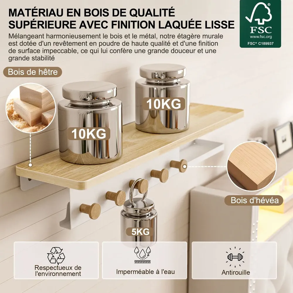 Shelves - KAPANOU floating shelf CCC004-W - KAPANOU