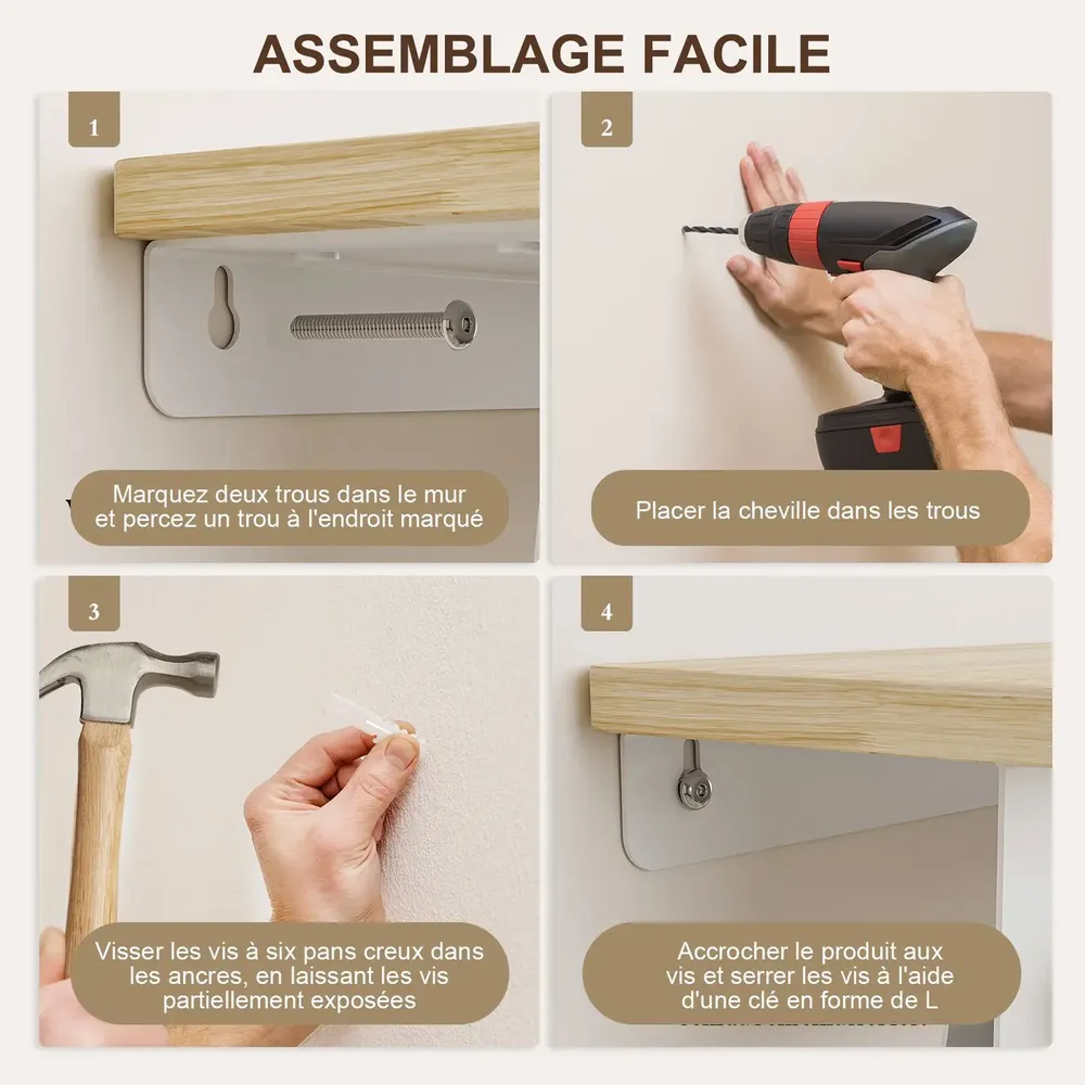 Shelves - KAPANOU floating shelf CCC004-W - KAPANOU