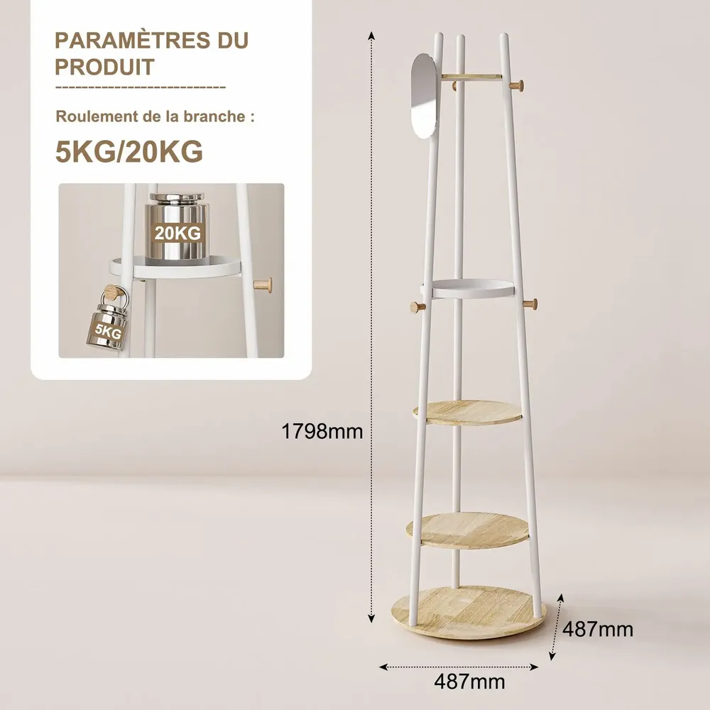 Shelves - KAPANOU CCC005-W rotating coat rack - KAPANOU