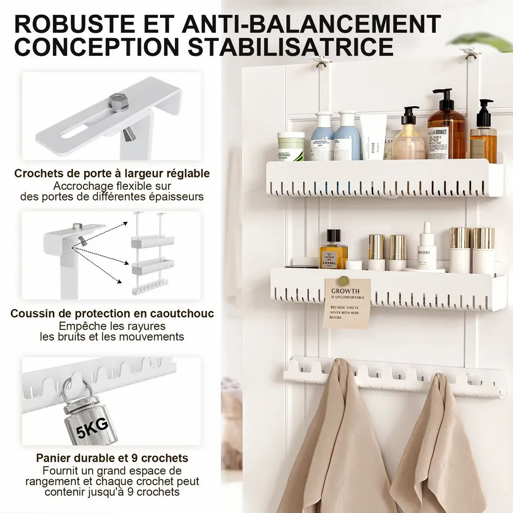 Etagères - KAPANOU Crochet derrière la porte CCC007-W - KAPANOU