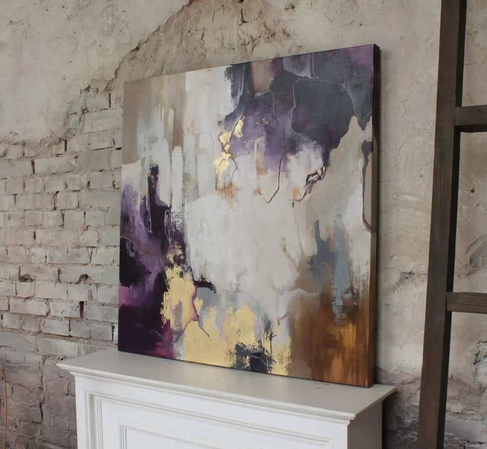 Aménagements pour bureau - « Bloom » Série de peintures abstraites texturées faites à la main - MATISS ART STUDIO