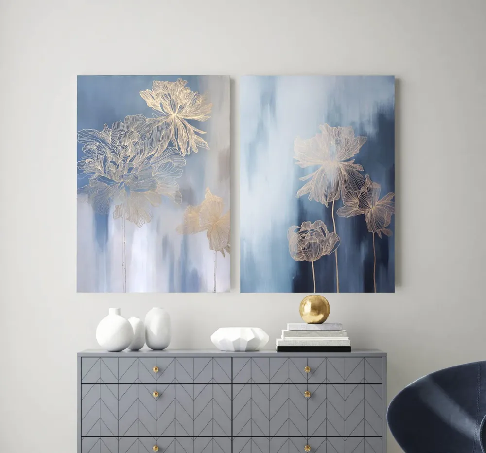 Aménagements pour bureau - « Thinness » Série de peintures abstraites texturées faites à la main - MATISS ART STUDIO