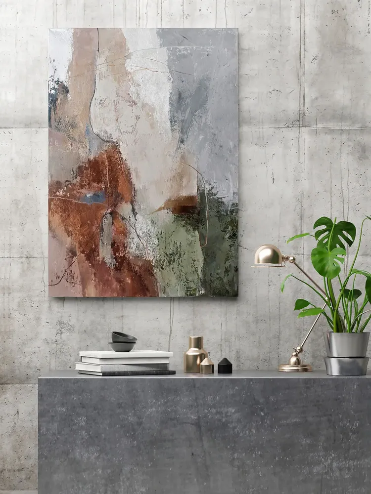 Aménagements pour bureau - « Brume » Série de peintures abstraites texturées faites à la main - MATISS ART STUDIO