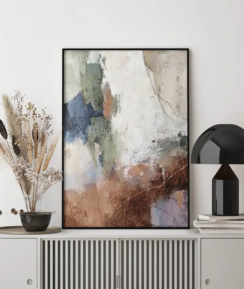 Aménagements pour bureau - « Brume » Série de peintures abstraites texturées faites à la main - MATISS ART STUDIO