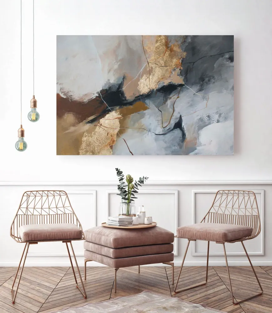Office design and planning - « Desert » Series of handmade textured abstract paintings - MATISS ART STUDIO