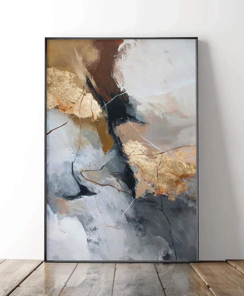 Office design and planning - « Desert » Series of handmade textured abstract paintings - MATISS ART STUDIO