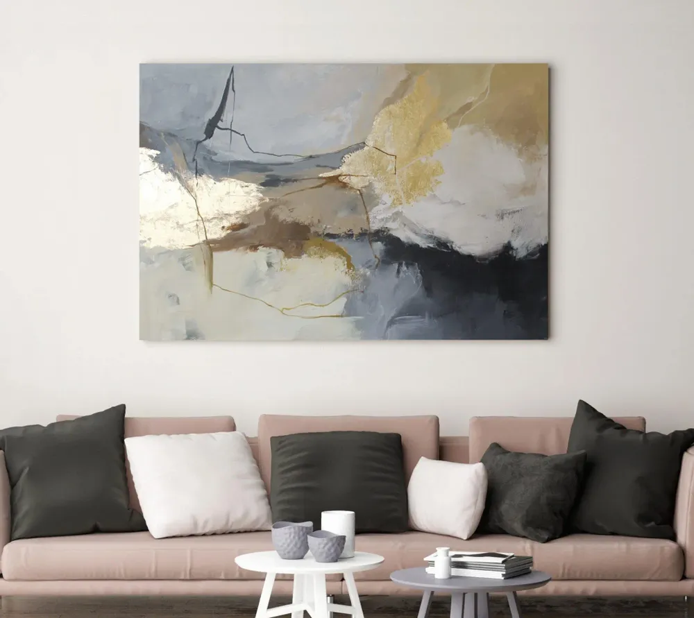 Office design and planning - « Desert » Series of handmade textured abstract paintings - MATISS ART STUDIO