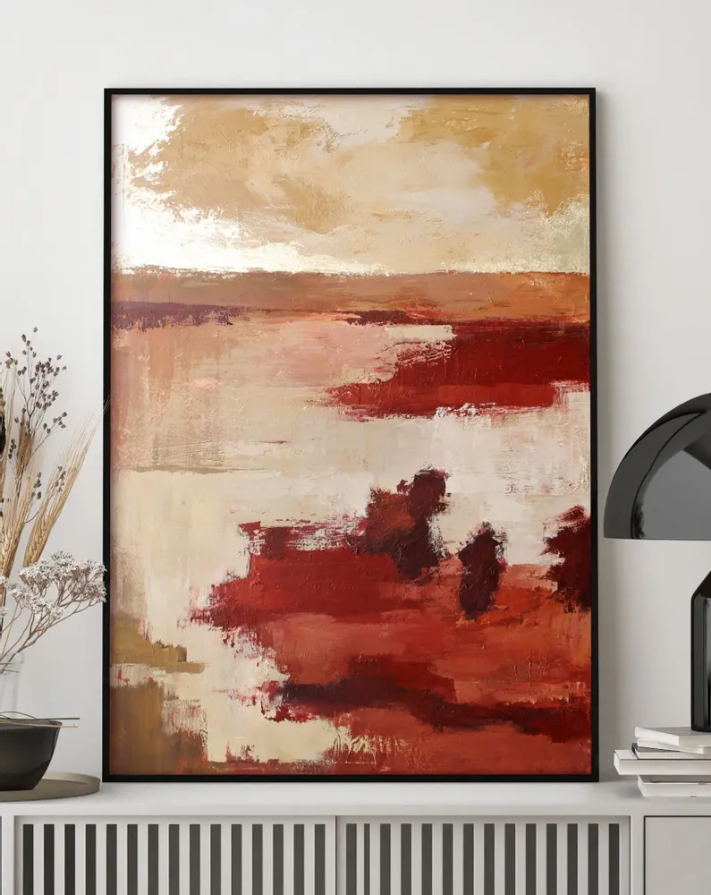 Aménagements pour bureau - « Estuary » Série de peintures abstraites texturées faites à la main - MATISS ART STUDIO