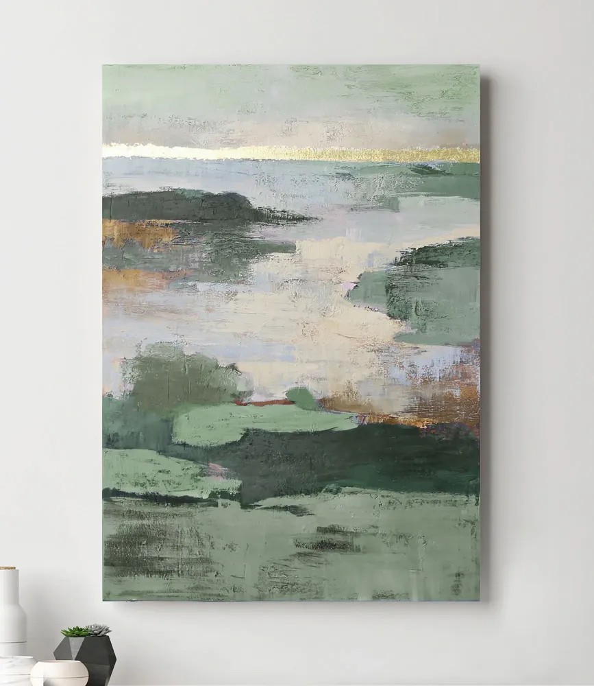 Aménagements pour bureau - « Estuary » Série de peintures abstraites texturées faites à la main - MATISS ART STUDIO