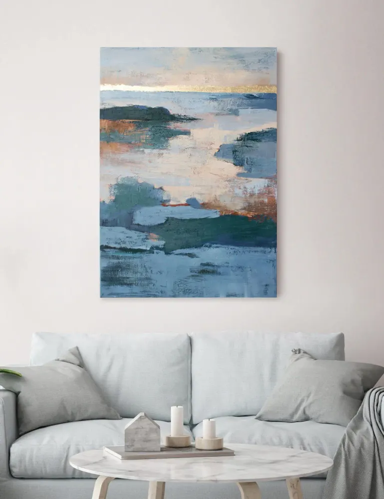 Aménagements pour bureau - « Estuary » Série de peintures abstraites texturées faites à la main - MATISS ART STUDIO