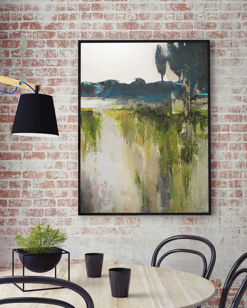 Aménagements pour bureau - « North » Série de peintures abstraites texturées faites à la main - MATISS ART STUDIO