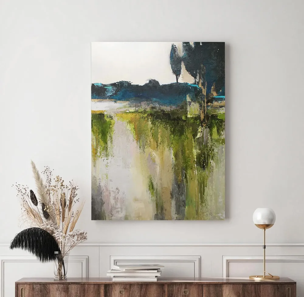 Aménagements pour bureau - « North » Série de peintures abstraites texturées faites à la main - MATISS ART STUDIO