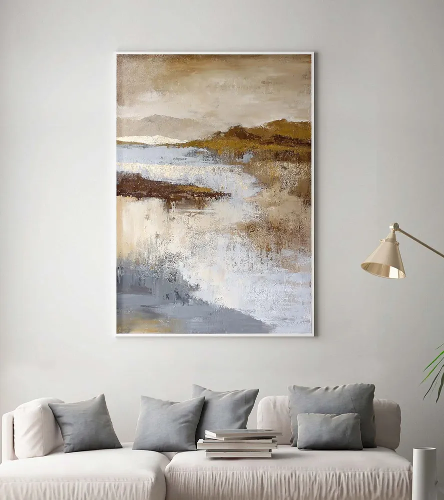 Aménagements pour bureau - « Calabria » Série de peintures abstraites texturées faites à la main - MATISS ART STUDIO