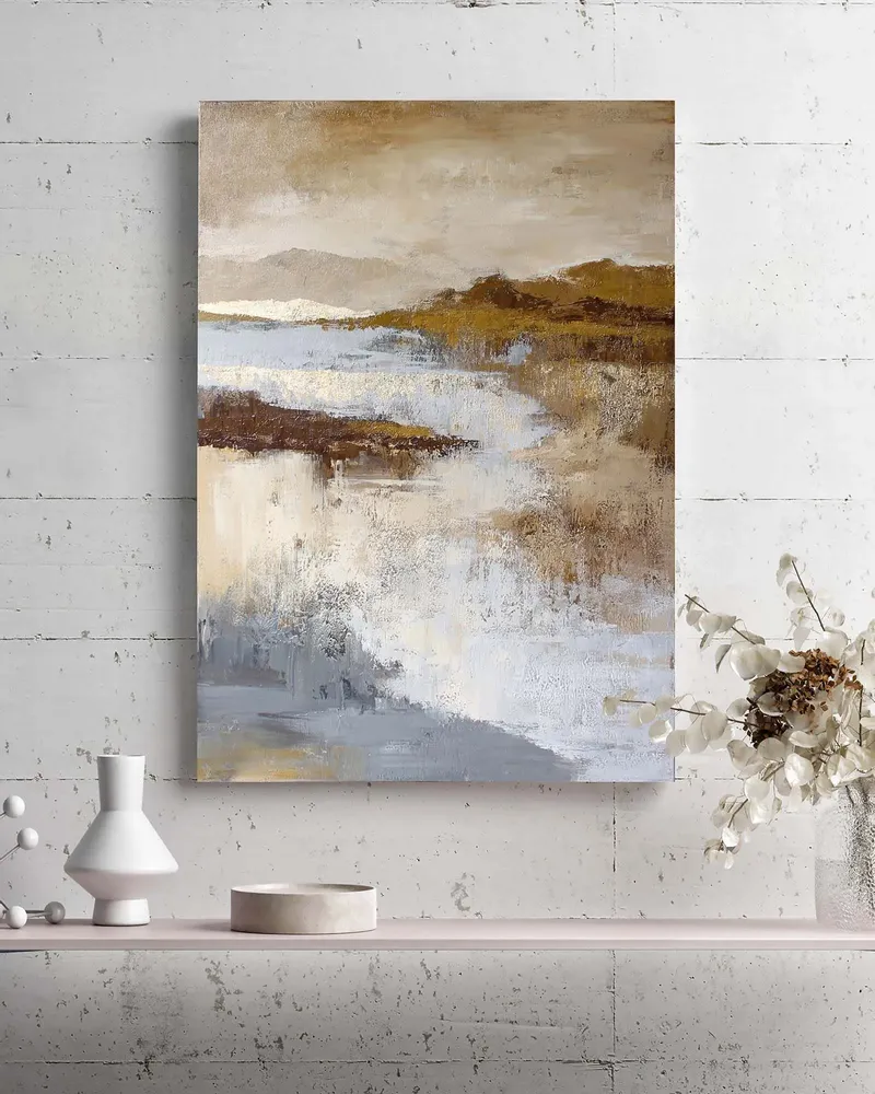 Aménagements pour bureau - « Calabria » Série de peintures abstraites texturées faites à la main - MATISS ART STUDIO