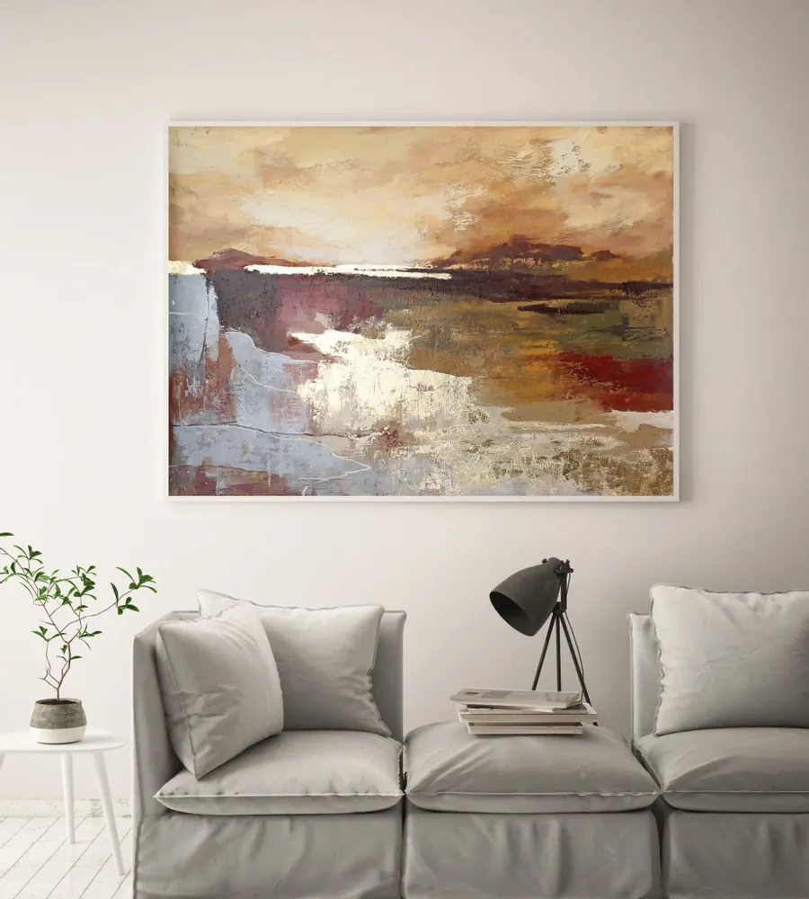 Aménagements pour bureau - « Calabria » Série de peintures abstraites texturées faites à la main - MATISS ART STUDIO