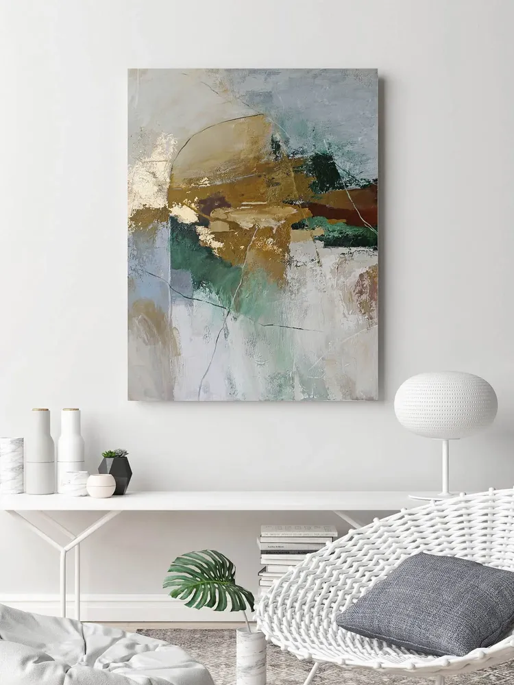 Office design and planning - « Cliff » Series of handmade textured abstract paintings - MATISS ART STUDIO