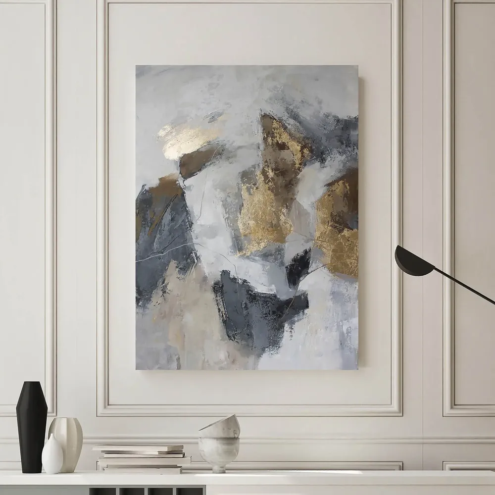Office design and planning - « Velor » Series of handmade textured abstract paintings - MATISS ART STUDIO