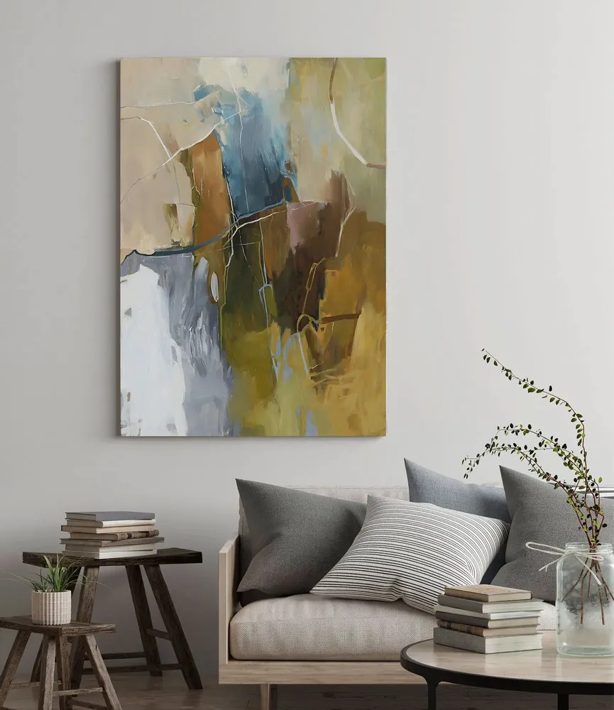 Office design and planning - « Melody » Series of handmade textured abstract paintings - MATISS ART STUDIO