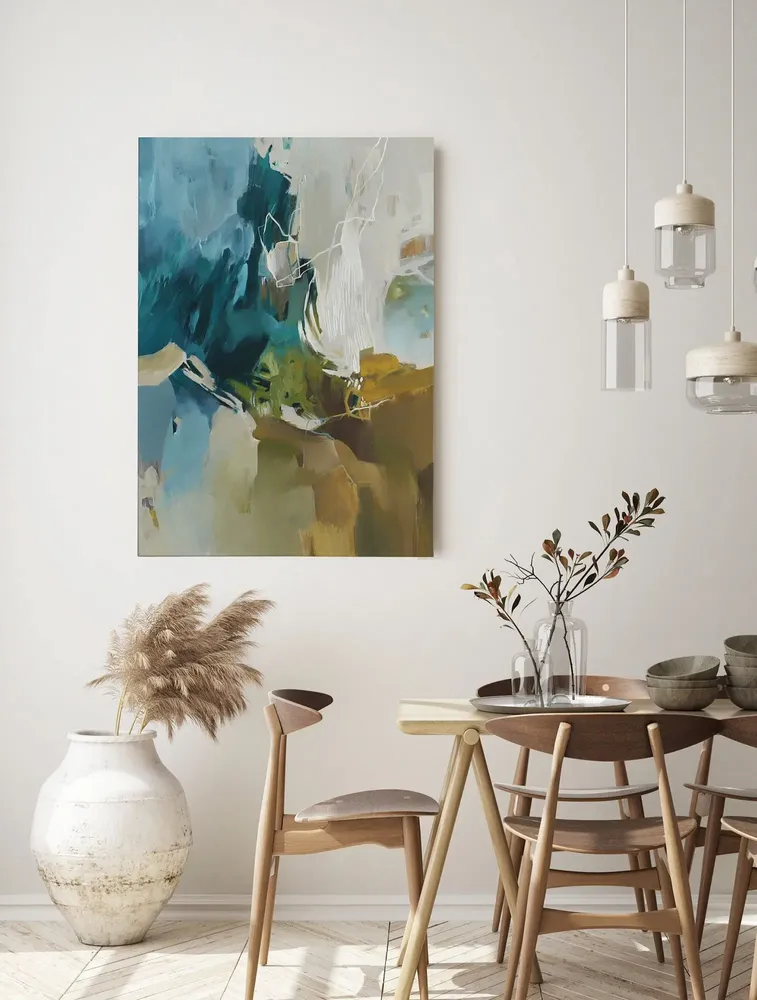 Office design and planning - « Melody » Series of handmade textured abstract paintings - MATISS ART STUDIO