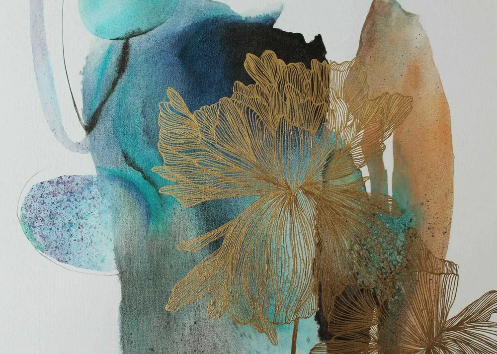 Office design and planning - « Thinness » Series of handmade textured abstract paintings - MATISS ART STUDIO