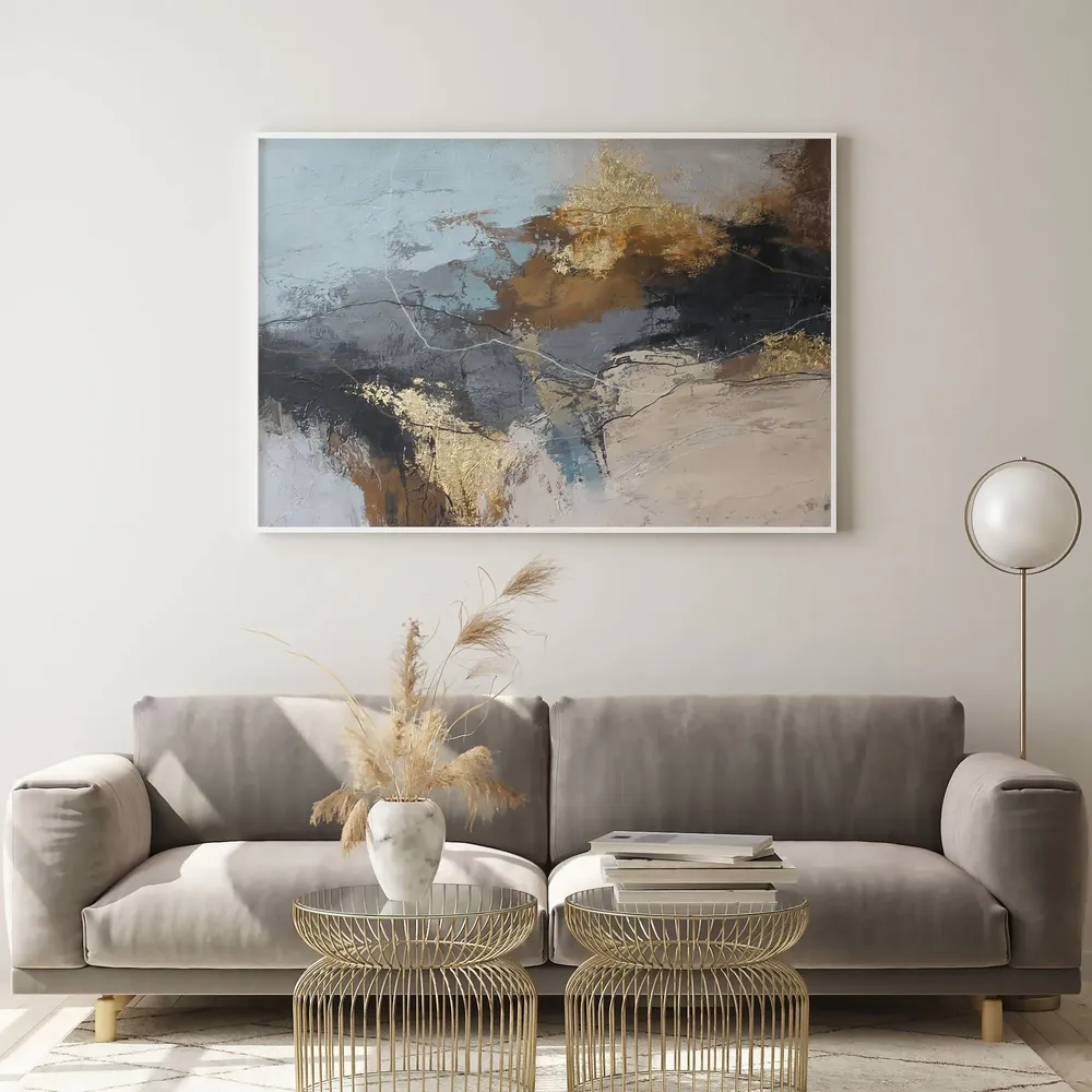 Office design and planning - « Flight » Series of handmade textured abstract paintings - MATISS ART STUDIO