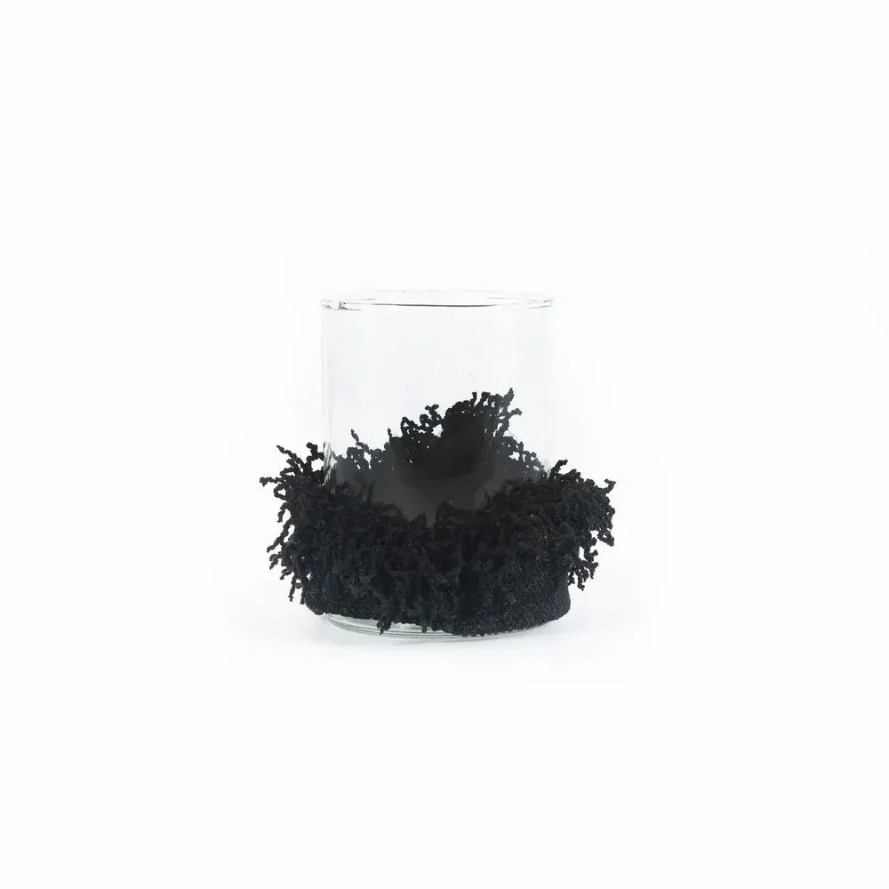 Candlesticks and candle holders - The Oh My Gee Candle Holder - Black Velvet - M - BAZAR BIZAR LIVING