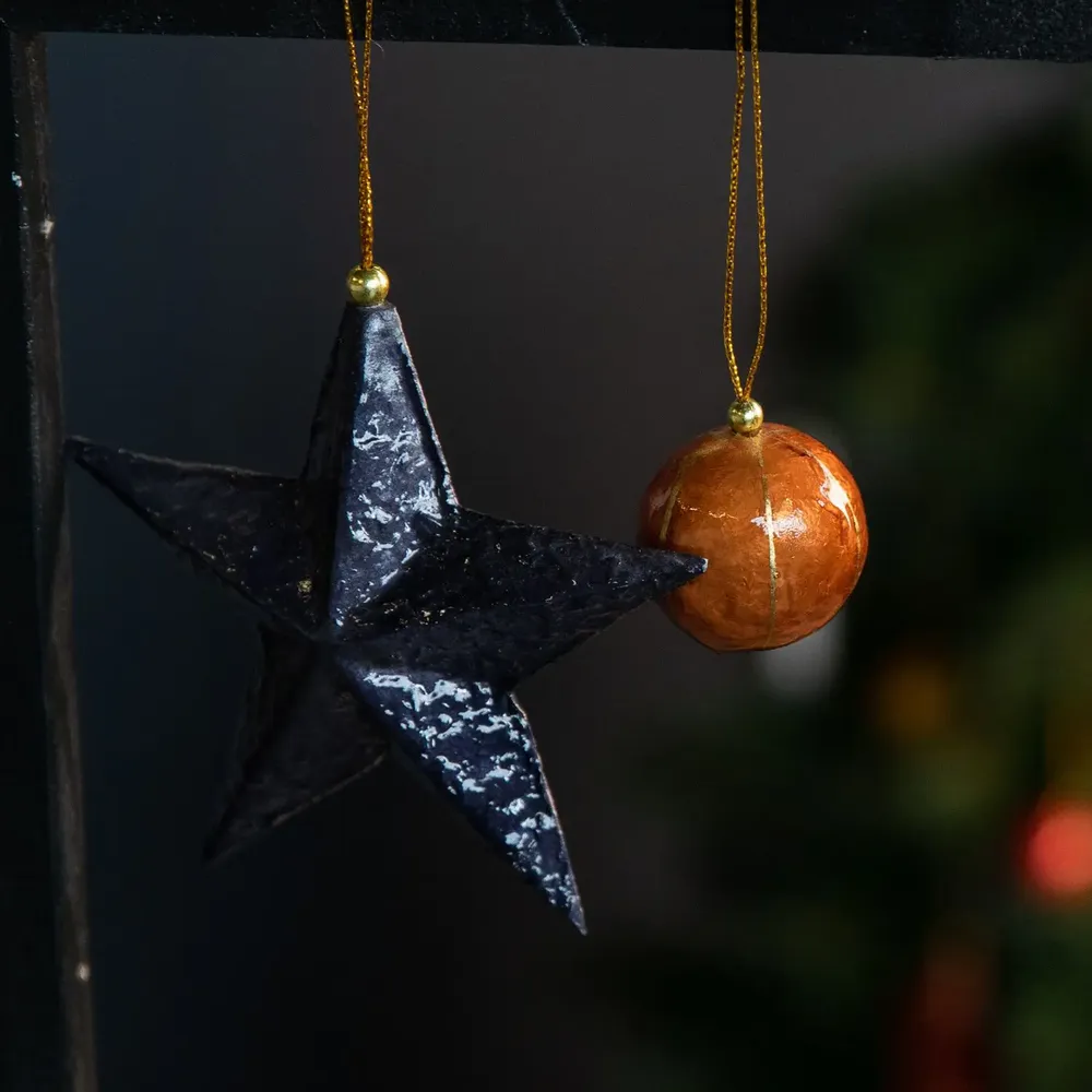 Other Christmas decorations - Trim 3D star capiz pulp - KINTA