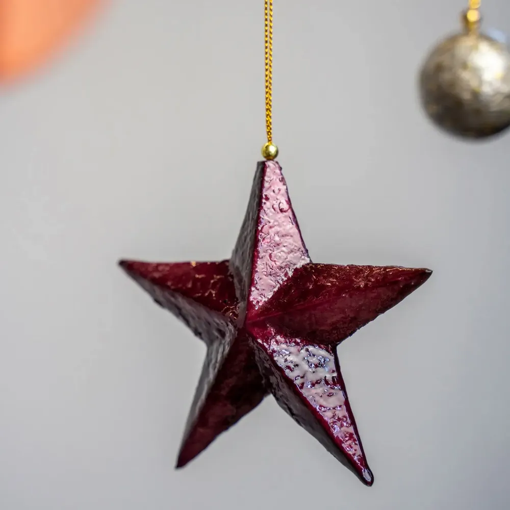 Other Christmas decorations - Trim 3D star capiz pulp - KINTA