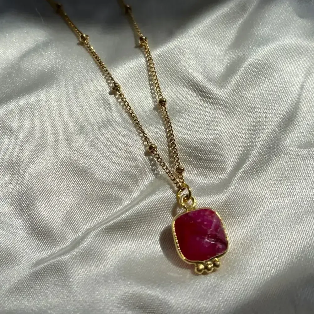 Jewelry - Necklace Byzance Jasper Gold Plated - FASCINATO