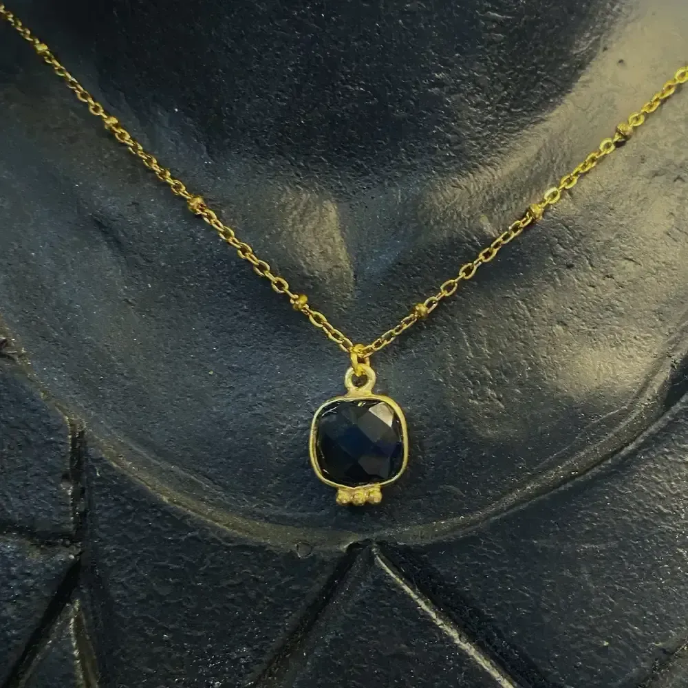Bijoux - Collier Byzance - Plaqué Or - Onyx - FASCINATO