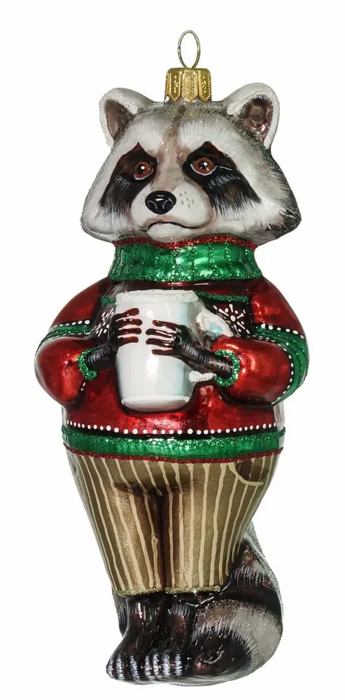 Christmas garlands and baubles - Christmas Dad Raccoon - GLITTERLAB