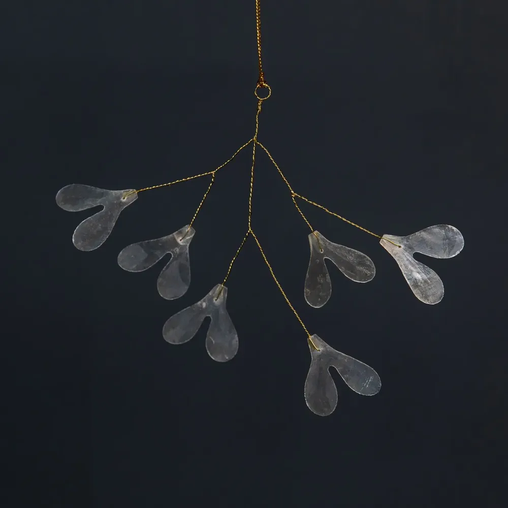 Other Christmas decorations - Mistletoe trims capiz - KINTA