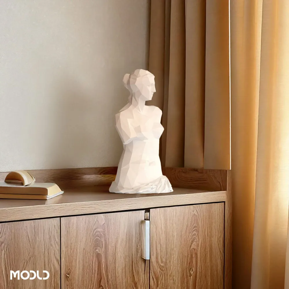 Design objects - Goddess Mode – 3D-Printed Low Poly Venus Goddess Statue - MODLD