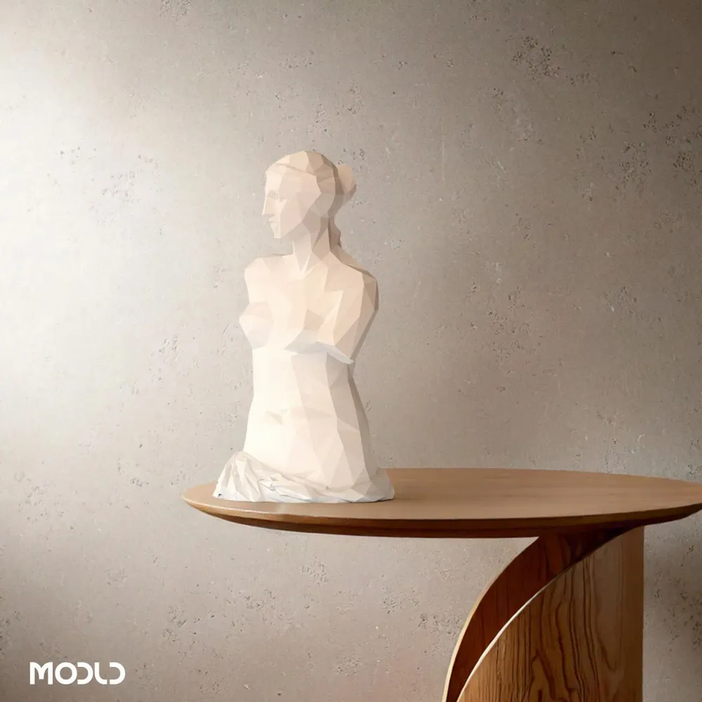 Design objects - Goddess Mode – 3D-Printed Low Poly Venus Goddess Statue - MODLD