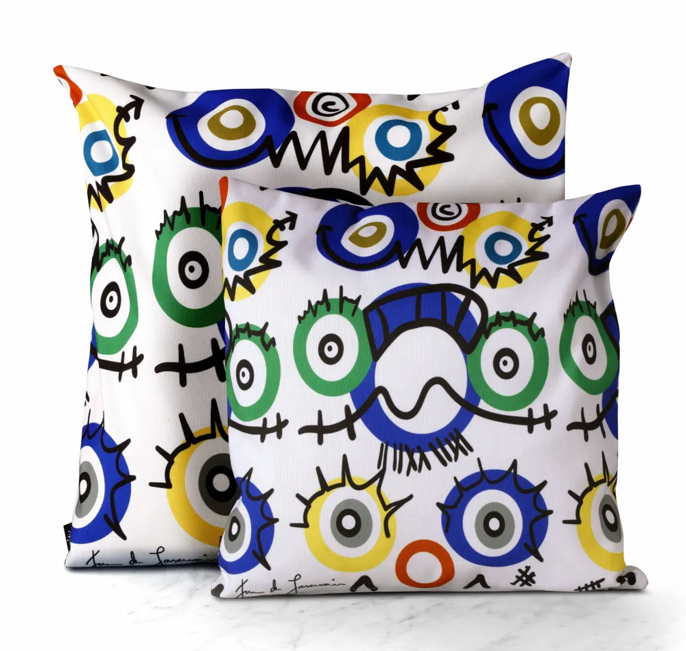 Garden textiles - Ojitos 45 x 45 outdoor cushion - Design by Juan de Lascurain - ARTDECORIS
