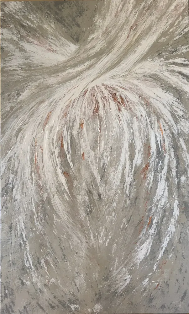 Tableaux - Le Cri Blanc est une grande peinture abstraite - TURIK&ART (KSENIIA TURIK)