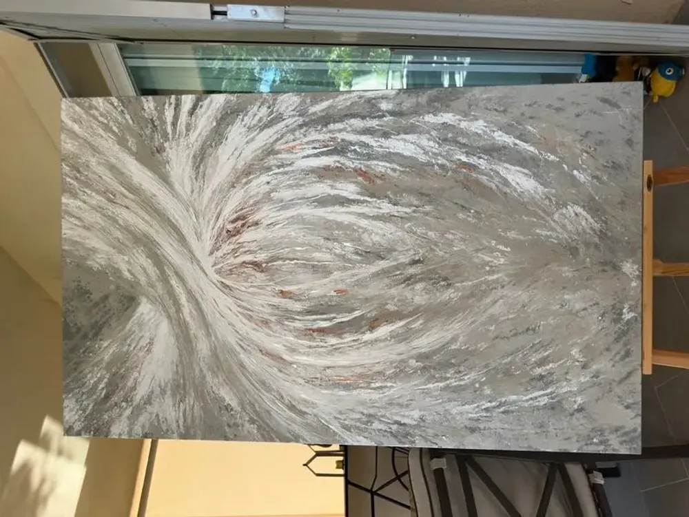 Tableaux - Le Cri Blanc est une grande peinture abstraite - TURIK&ART (KSENIIA TURIK)