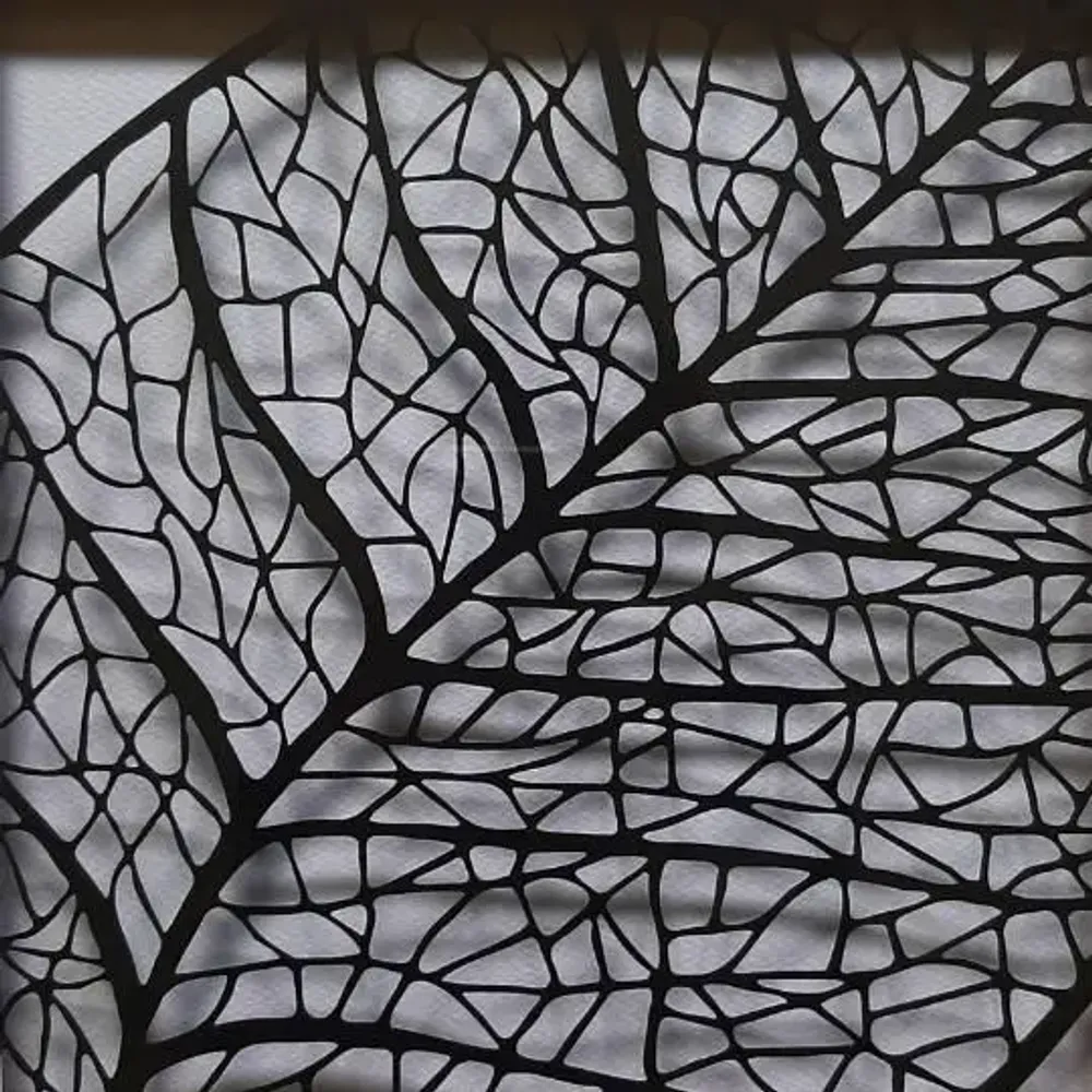 Autres décorations murales - Paper Cut Noir - Découpe Artisanale - NERVURES - LUMBRA BY PELLAS