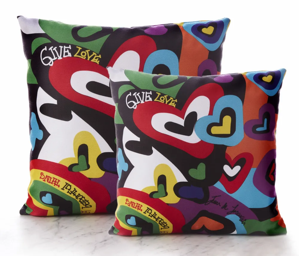 Garden textiles - Hearts 45 x 45 Outdoor Cushion - Designed by Juan de Lascurain - ARTDECORIS