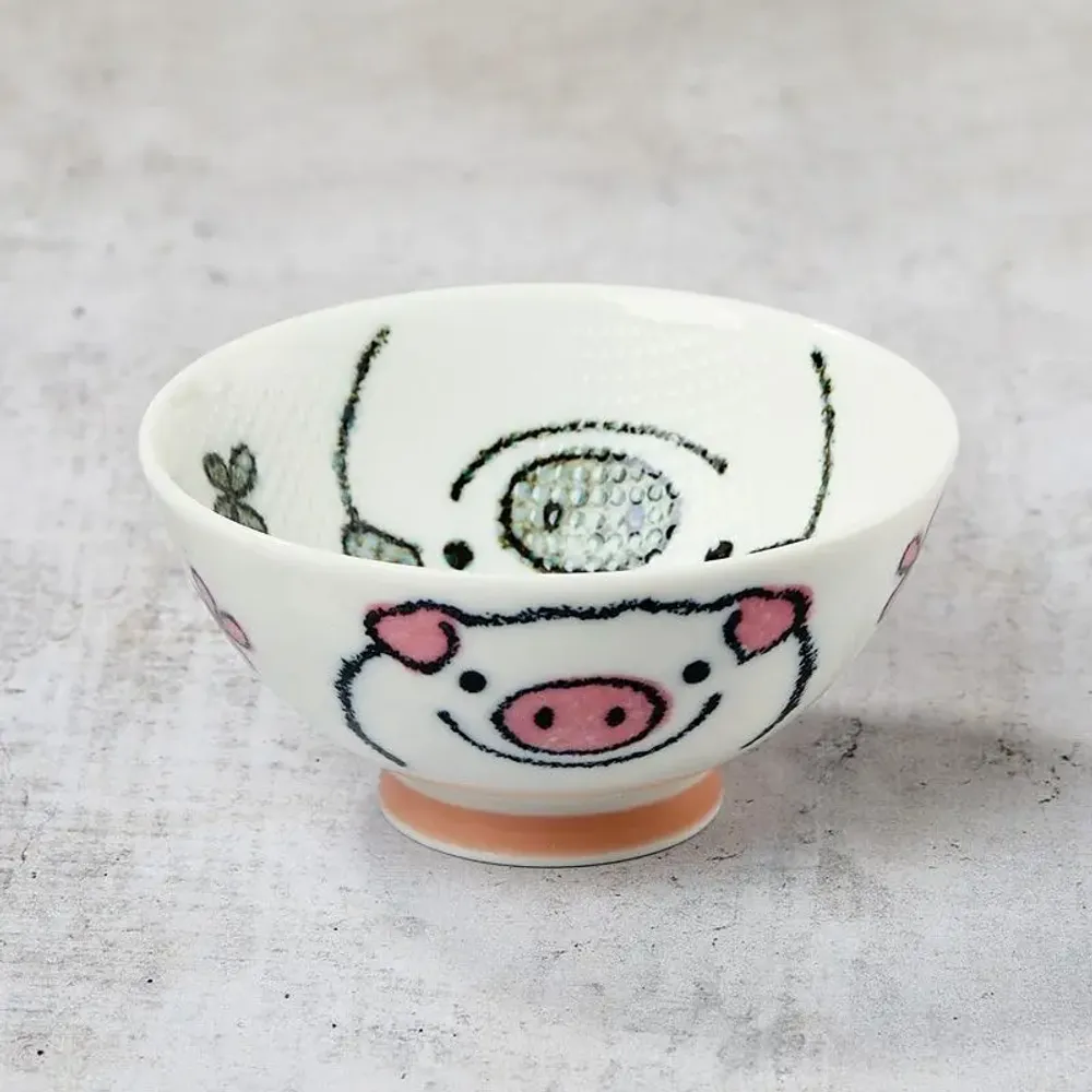 Bowls - Rice Bowl - Animal Pattern - NISHIKIDÔRI