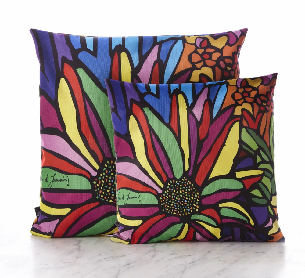 Garden textiles - Flowers 45 x 45 outdoor cushion - Design by Juan de Lascurain - ARTDECORIS